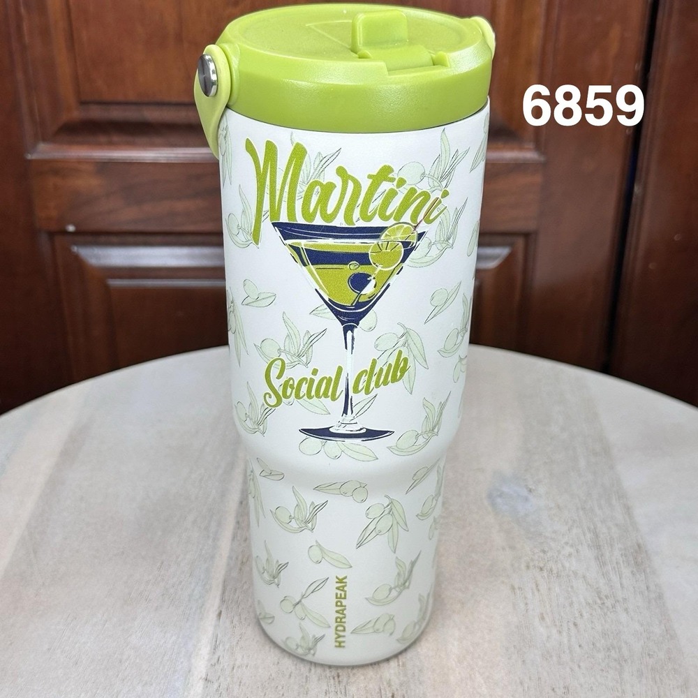 Hydrapeak Nomad Tumbler Martini Social Club Flip Straw Travel Cup New